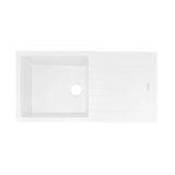 1000X500X200Mm White Granite Stone Kitchen Laundry Sink With Drainboard Top/under Mount
