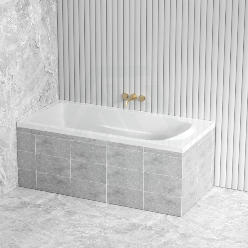 Linkware 1525/1675Mm Square Drop In Bathtub Acrylic Gloss White Fiberglass Built Drop-In Bathtubs
