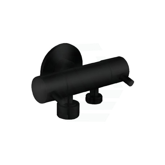 Linkware Brass Matt Black Dual Control Toilet Bidet Diverter Mini Cistern Cock