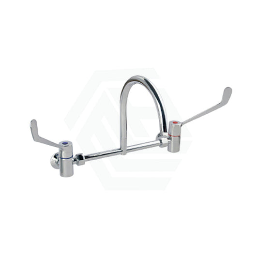 Linkware Chrome Solid Brass Lever Wall Mixing Set for Care and Disabled