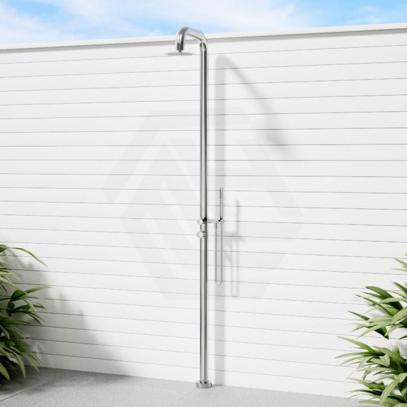 Linkware Elle Outdoor 316 Freestanding Brushed Stainless Twin Shower Showers