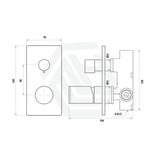Linkware Gabe Diverter Mixer Brushed Nickel Wall Mixers 
