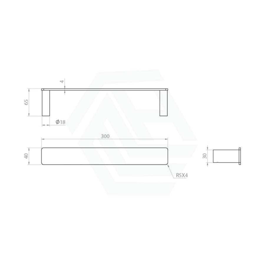 Linkware Gabe Hand Towel Holder Chrome Holders