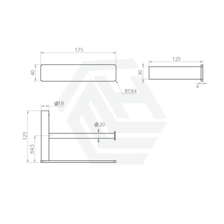 Linkware Gabe Toilet Roll Holder Brushed Nickel Paper Holders