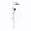 Linkware Gabe Twin Shower On Rail Chrome Showers