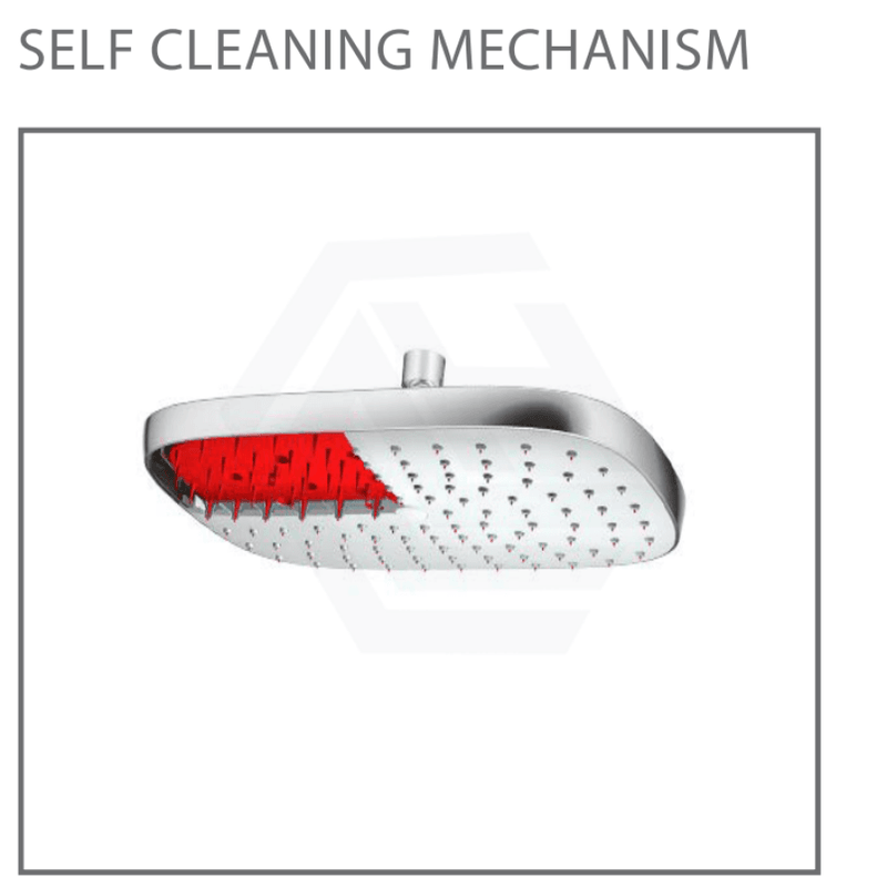 Linkware Round Self Cleaning Hand Shower 5 Functions Chrome-White Handheld Showers