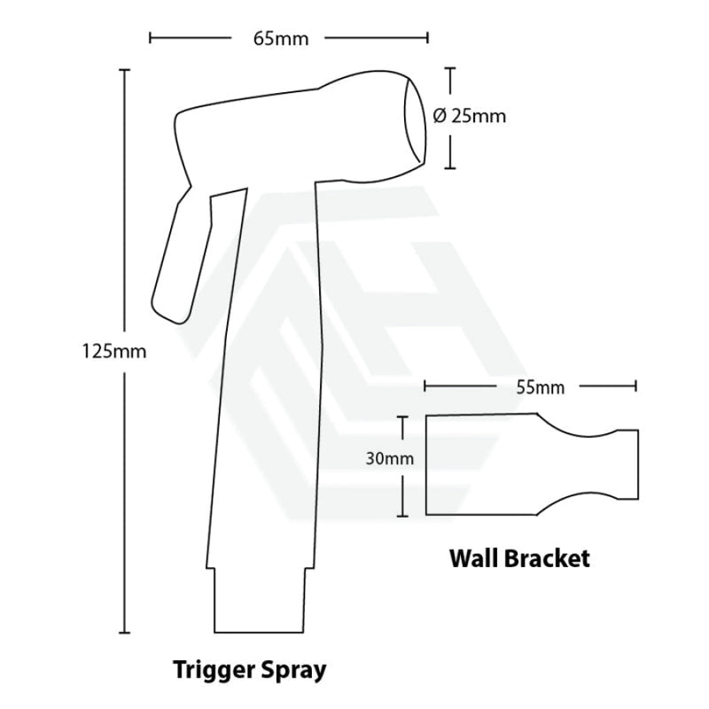 Linkware Trigger Spray With Anti-Burst Hose/Dual Check Valve Chrome Toilet Bidet & Sprayers