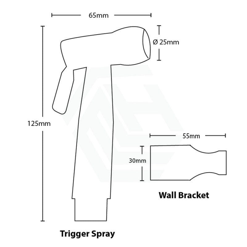 Linkware Trigger Spray With Anti-Burst Hose/Dual Check Valve White Toilet Bidet & Sprayers