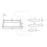 Lukka Camden Modern 750mm Narrow Freestanding Vanity E0 MDF Wood Grain PVC Film Cabinet with Left/Right Hand Drawers In Various Colours