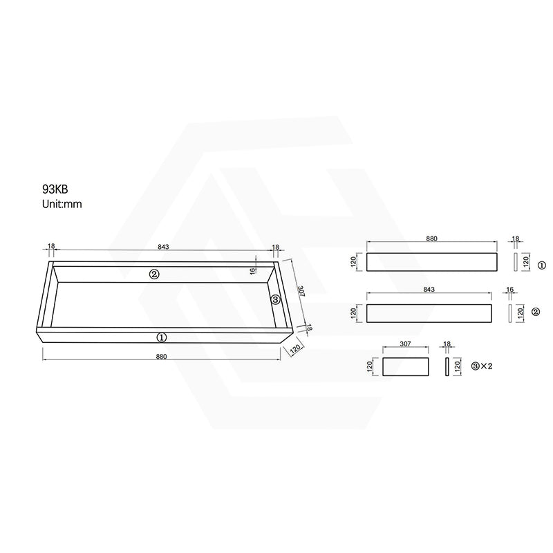 Lukka Camden Modern 900mm Narrow Freestanding Vanity E0 MDF Wood Grain PVC Film Cabinet with Left/Right Hand Drawers In Various Colours