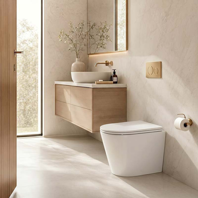 Lukka Acadia Tornado Rimless Wall Faced Toilet Pan Only 545x360x410mm - Various Colours