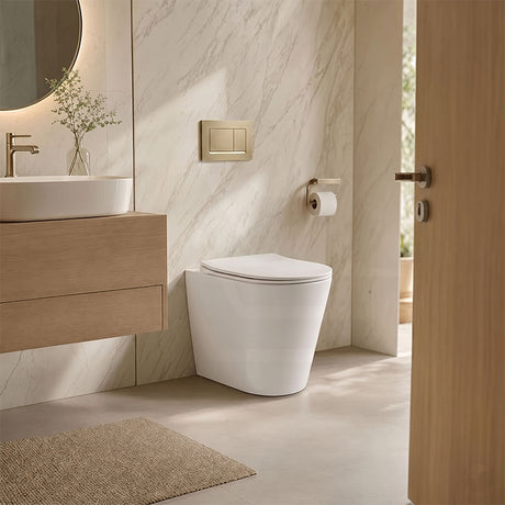 Lukka Acadia Tornado Rimless Wall Faced Toilet Pan Only 545x360x410mm - Various Colours