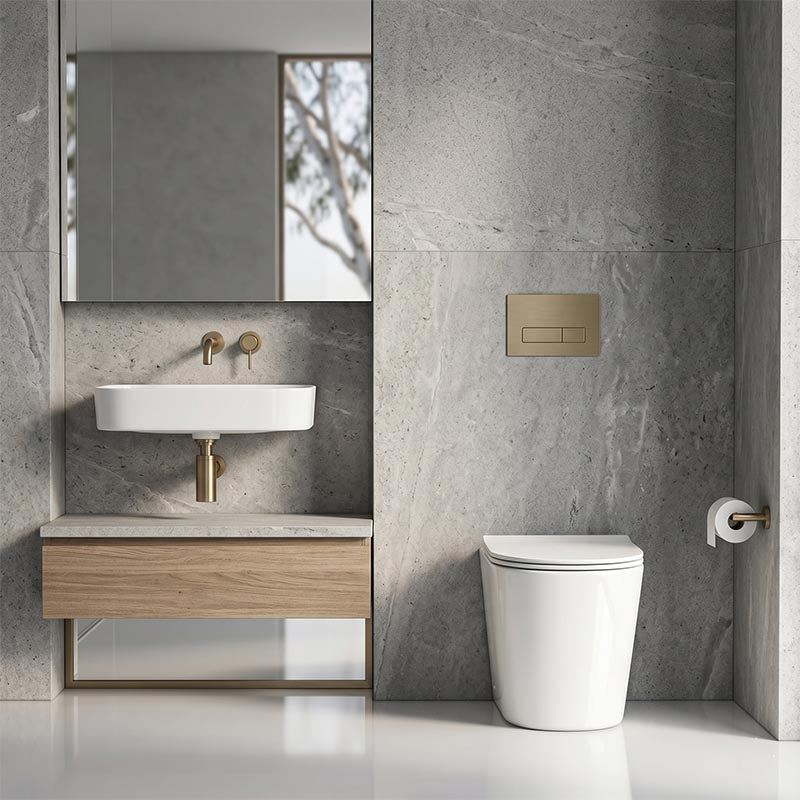 Lukka Acadia Tornado Rimless Wall Faced Toilet Pan Only 545x360x410mm - Various Colours