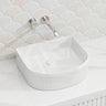 Lukka Arco Flueted Fine Ceramic Above Counter Basin 400x350x130mm - Variant Colour