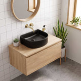 Lukka Arco Flueted Fine Ceramic Above Counter Basin 400x350x130mm - Variant Colour