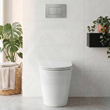 Lukka Agena Rimless Wall Faced Toilet with R&T Inwall Cistern & Buttons - Gloss White