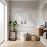 Lukka Agena Rimless Wall Faced Toilet with R&T Inwall Cistern & Buttons - Gloss White