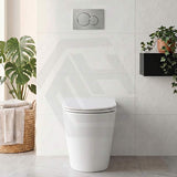Lukka Agena Rimless Wall Faced Toilet with Sigma8 Inwall Cistern & Sigma41 Buttons - Gloss White