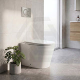 Lukka Agena Rimless Wall Faced Toilet with Sigma8 Inwall Cistern & Sigma41 Buttons - Gloss White