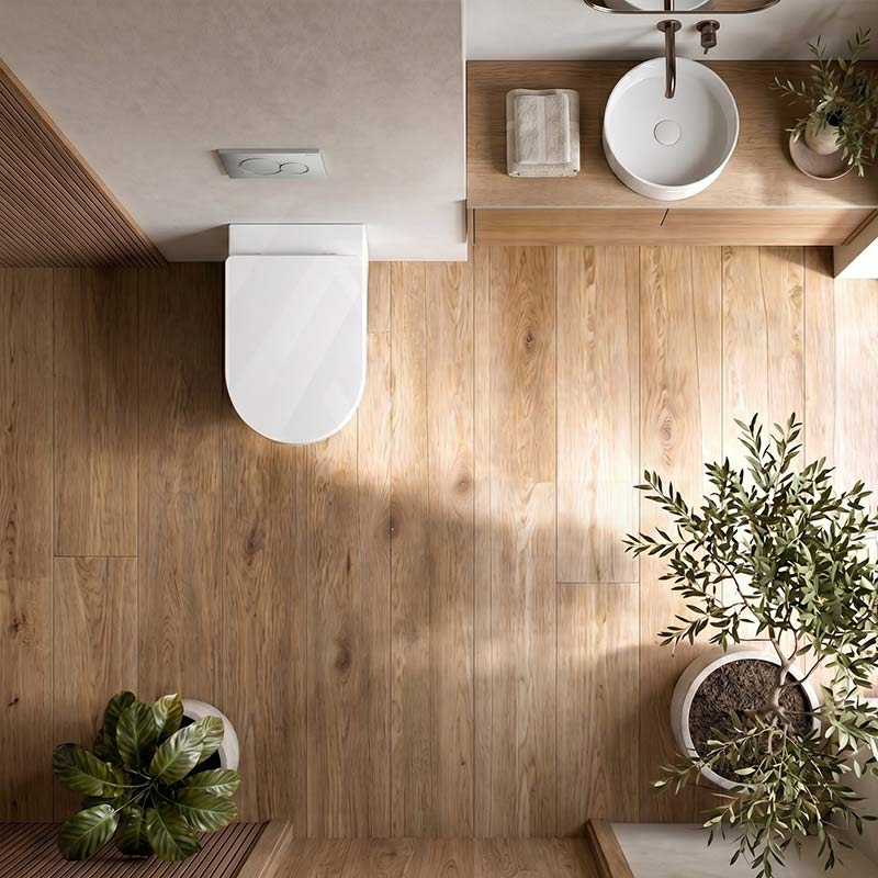 Lukka Agena Rimless Wall Faced Toilet with Sigma8 Inwall Cistern & Sigma41 Buttons - Gloss White