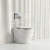 Lukka Agena Rimless Wall Faced Toilet with Sigma8 Inwall Cistern & Sigma41 Buttons - Gloss White