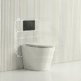 Lukka Agena Rimless Wall Faced Toilet with Sigma8 Inwall Cistern & Sigma41 Buttons - Gloss White