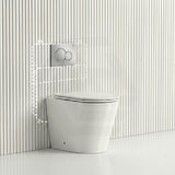 Lukka Agena Rimless Wall Faced Toilet with Sigma8 Inwall Cistern & Sigma41 Buttons - Gloss White