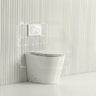 Lukka Agena Rimless Wall Faced Toilet with Sigma8 Inwall Cistern & Sigma41 Buttons - Gloss White