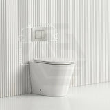 Lukka Agena Rimless Wall Faced Toilet with R&T Inwall Cistern & Buttons - Gloss White