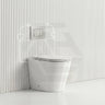 Lukka Agena Rimless Wall Faced Toilet with R&T Inwall Cistern & Buttons - Gloss White