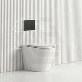 Lukka Agena Rimless Wall Faced Toilet with R&T Inwall Cistern & Buttons - Gloss White