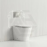 Lukka Agena Rimless Wall Faced Toilet with R&T Inwall Cistern & Buttons - Gloss White