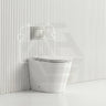 Lukka Agena Rimless Wall Faced Toilet with R&T Inwall Cistern & Buttons - Gloss White