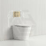 Lukka Agena Rimless Wall Faced Toilet with R&T Inwall Cistern & Buttons - Gloss White