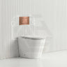 Lukka Agena Rimless Wall Faced Toilet with R&T Inwall Cistern & Buttons - Gloss White