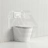 Lukka Agena Rimless Wall Faced Toilet with R&T Inwall Cistern & Buttons - Gloss White