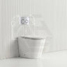 Lukka Agena Rimless Wall Faced Toilet with R&T Inwall Cistern & Buttons - Gloss White