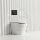 Lukka Agena Rimless Wall Faced Toilet with R&T Inwall Cistern & Buttons - Gloss White