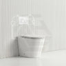Lukka Agena Rimless Wall Faced Toilet with R&T Inwall Cistern & Buttons - Gloss White