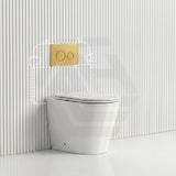 Lukka Agena Rimless Wall Faced Toilet with R&T Inwall Cistern & Buttons - Gloss White