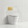 Lukka Agena Rimless Wall Faced Toilet with R&T Inwall Cistern & Buttons - Gloss White