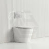 Lukka Agena Rimless Wall Faced Toilet with R&T Inwall Cistern & Buttons - Gloss White