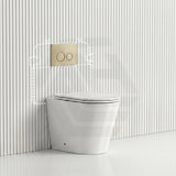 Lukka Agena Rimless Wall Faced Toilet with R&T Inwall Cistern & Buttons - Gloss White
