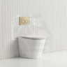 Lukka Agena Rimless Wall Faced Toilet with R&T Inwall Cistern & Buttons - Gloss White