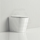 Lukka Agena Rimless Wall Faced Toilet Pan Only Nano Glaze 560x360x420mm - Gloss White