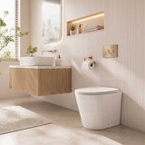Lukka Agena Rimless Wall Faced Toilet Pan Only Nano Glaze 560x360x420mm - Gloss White