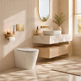 Lukka Agena Rimless Wall Faced Toilet Pan Only Nano Glaze 560x360x420mm - Gloss White