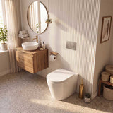 Lukka Agena Rimless Wall Faced Toilet Pan Only Nano Glaze 560x360x420mm - Gloss White