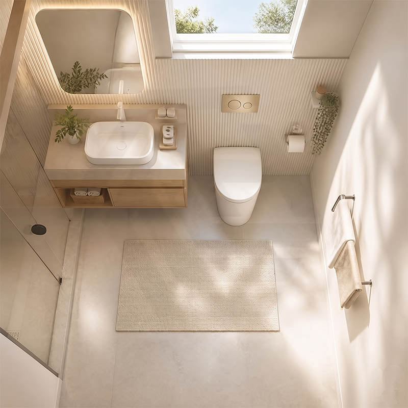 Lukka Agena Rimless Wall Faced Toilet Pan Only Nano Glaze 560x360x420mm - Gloss White