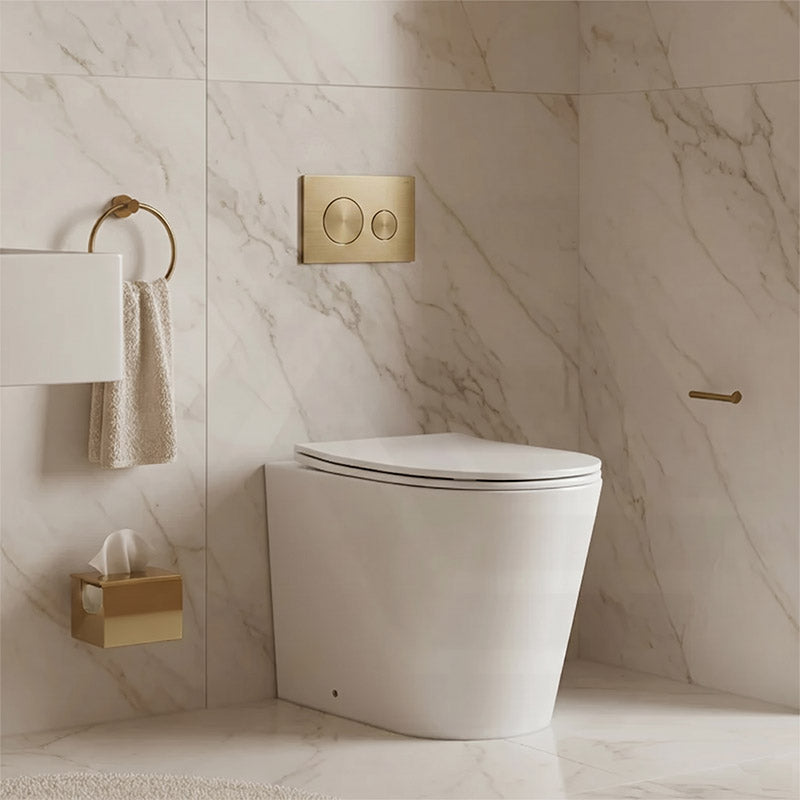 Lukka Agena Rimless Wall Faced Toilet Pan Only Nano Glaze 560x360x420mm - Gloss White